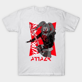 Ninja Warrior Attack Girl T-Shirt